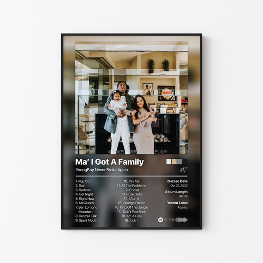 YoungBoy Never Broke Again Ma' I Got A Family (A Gangsta Grillz Special Edition) Album Poster