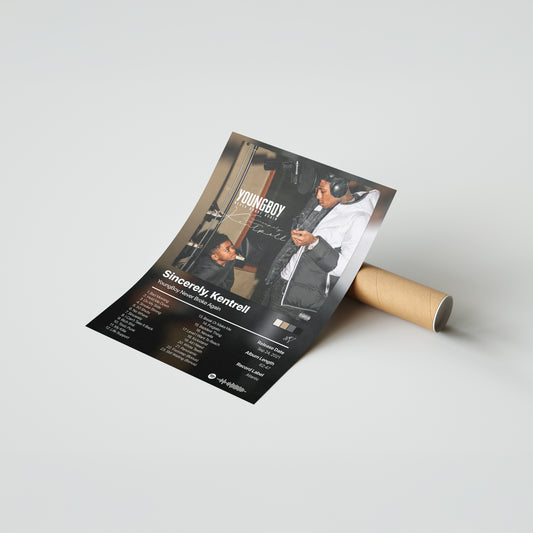 YoungBoy Never Broke Again Sincerely, Kentrell Album Poster