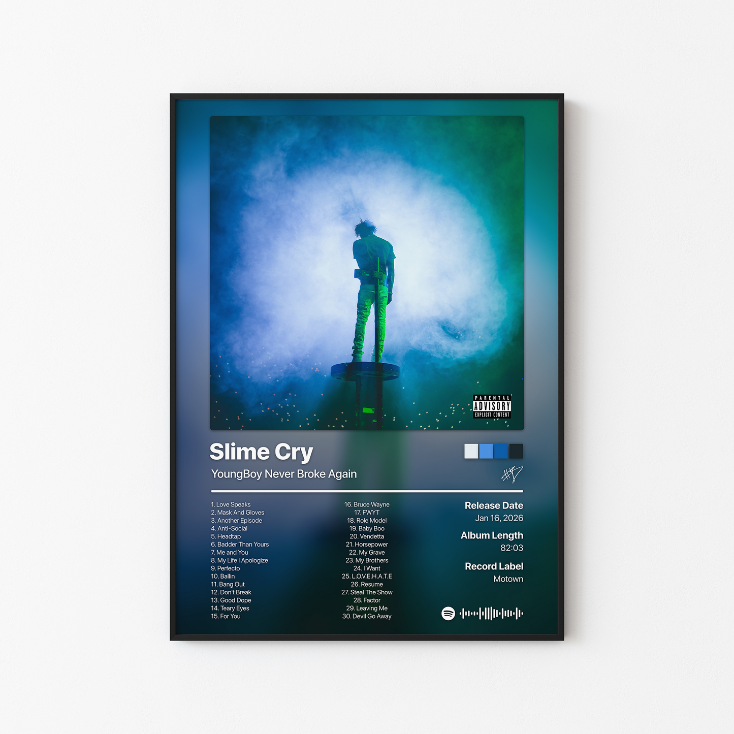 YoungBoy Never Broke Again Slime Cry Album Poster