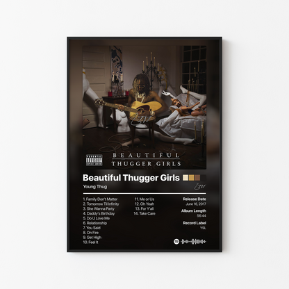 Young Thug Beautiful Thugger Girls Album Poster