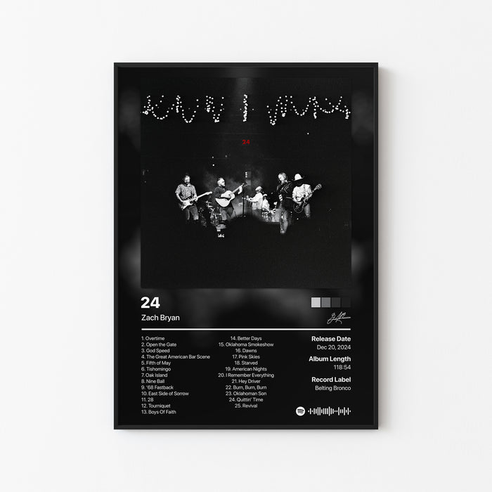 Zach Bryan 24 (Live) Album Poster
