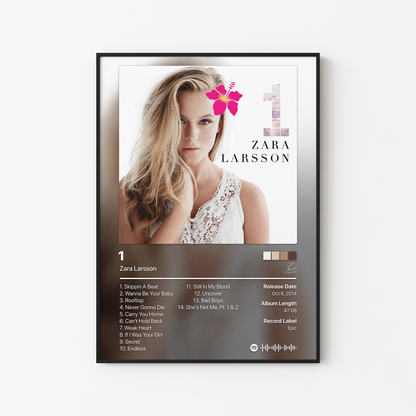 Zara Larsson 1 Album Poster