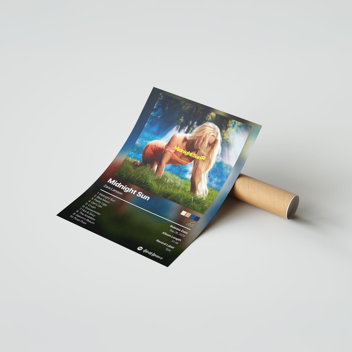Zara Larsson Midnight Sun Album Poster