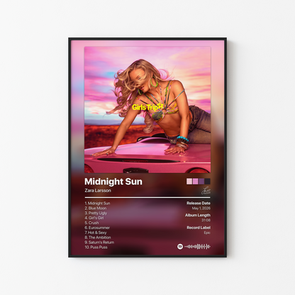 Zara Larsson Midnight Sun: Girls Trip Album Poster