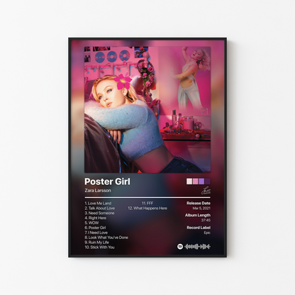 Zara Larsson Poster Girl Album Poster