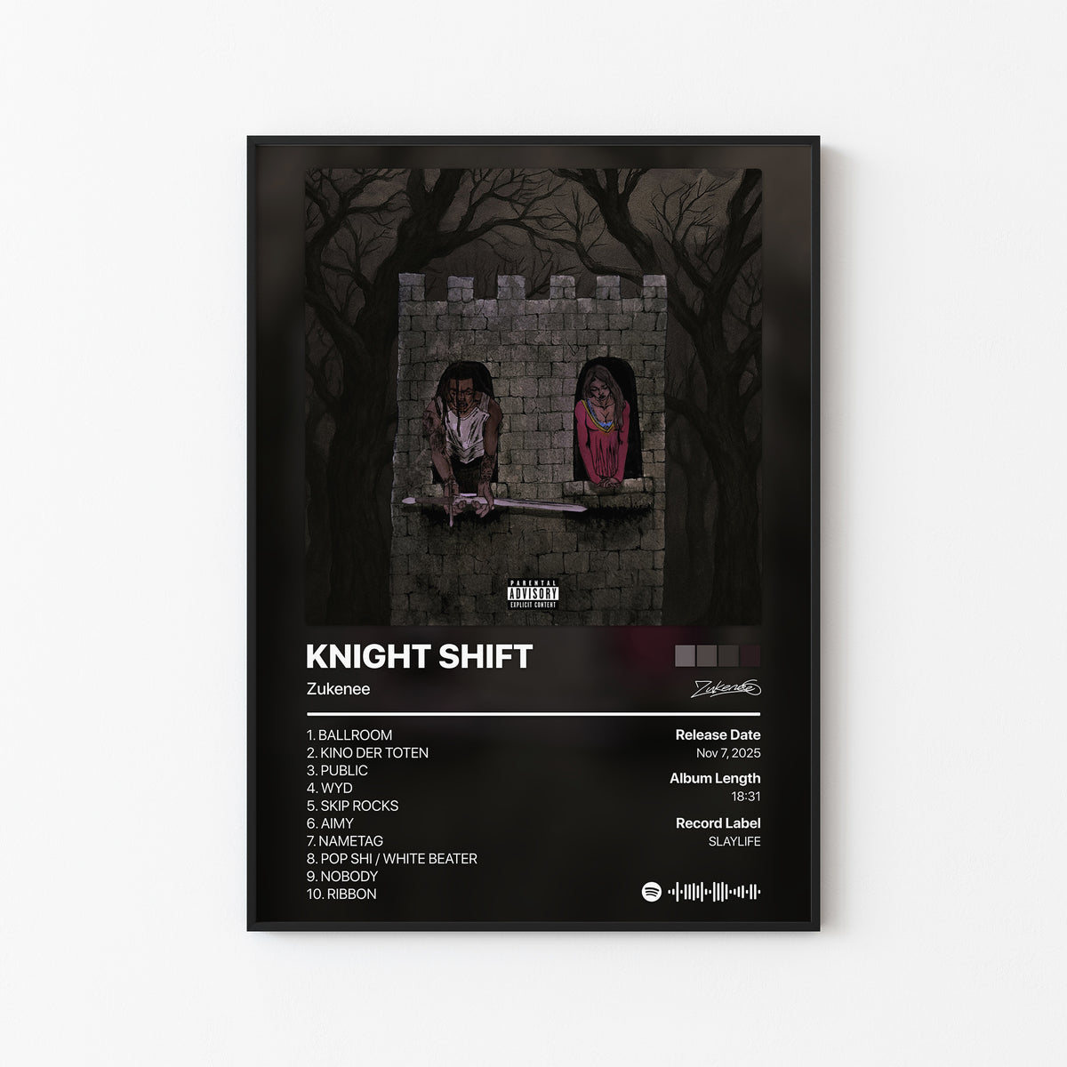 Zukenee KNIGHT SHIFT Album Poster