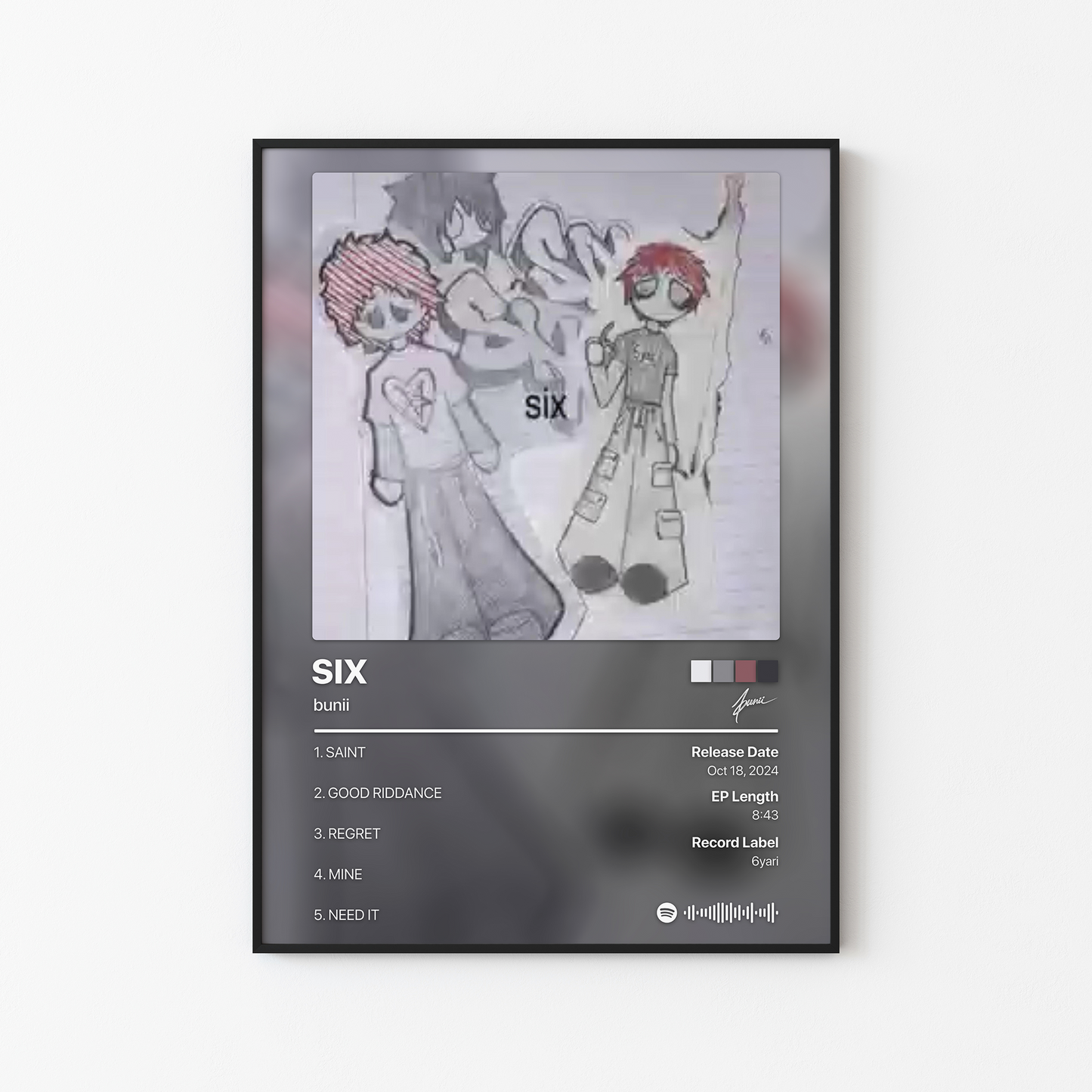 bunii SIX Album Poster