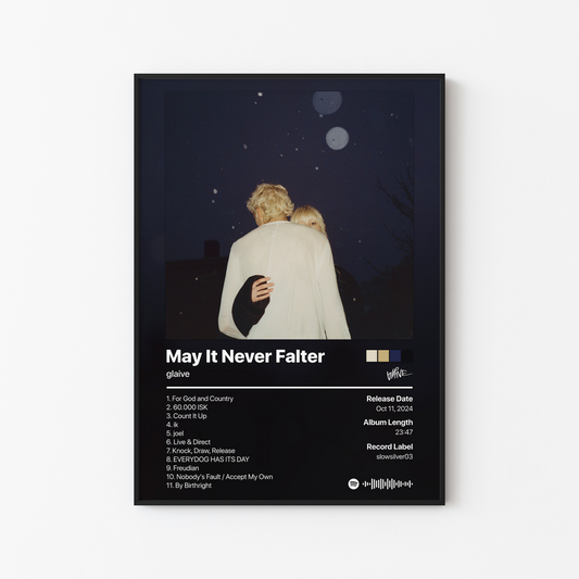 glaive May It Never Falter Album Poster