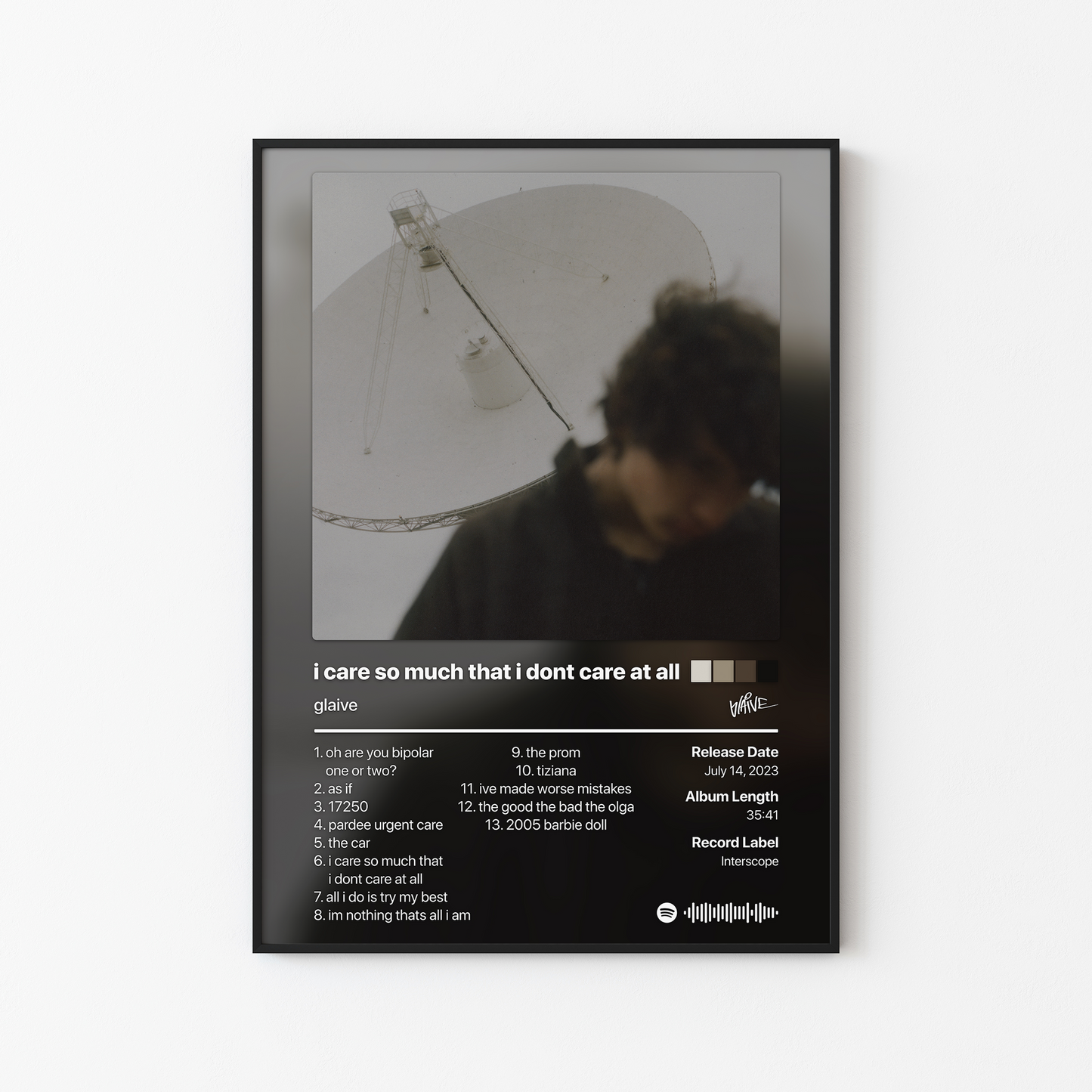 glaive i care so much that i dont care at all Album Poster