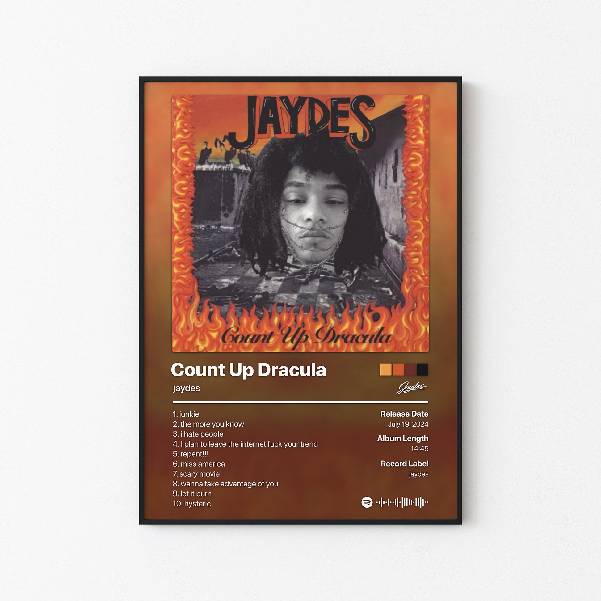 jaydes Count Up Dracula Album Poster