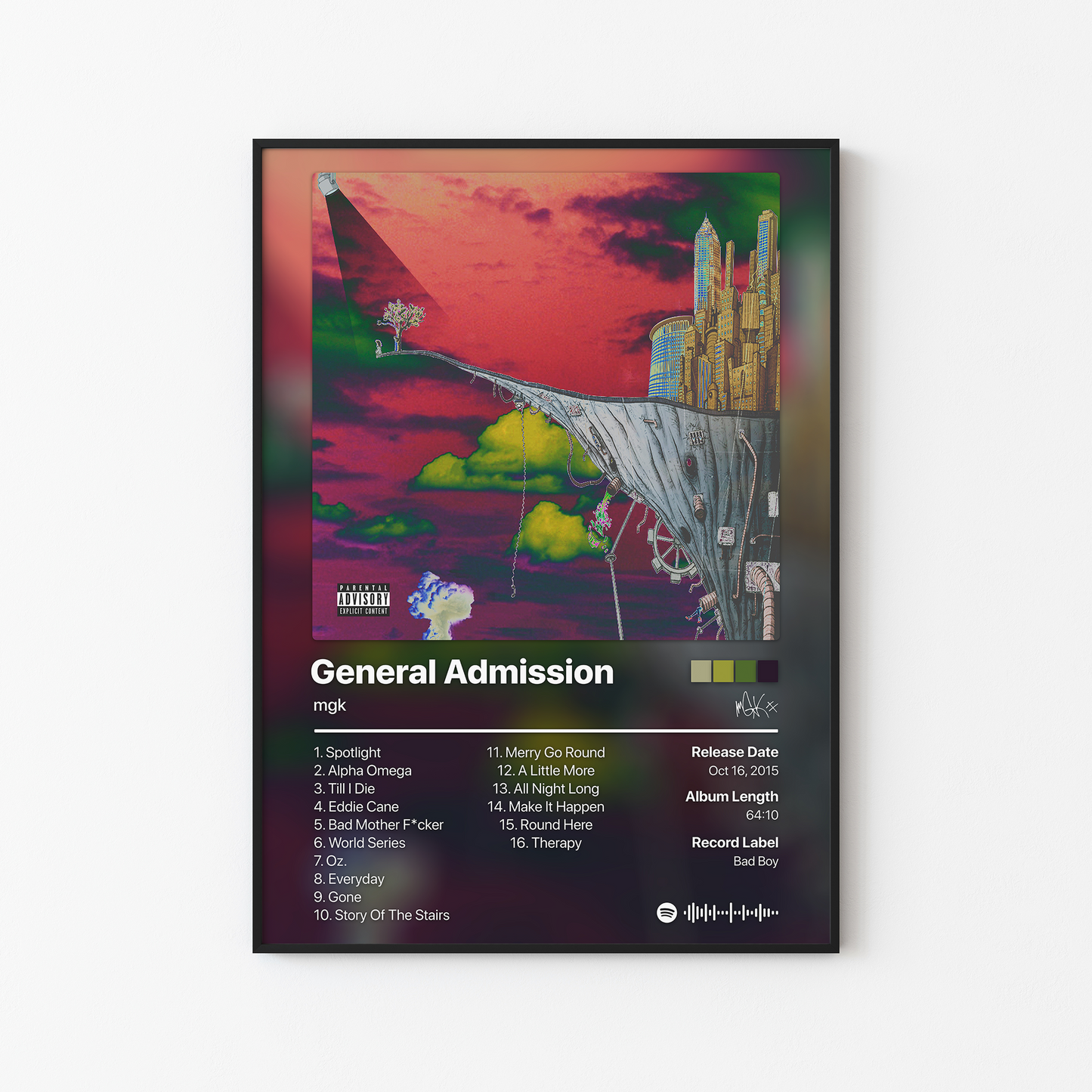 mgk General Admission Album Poster
