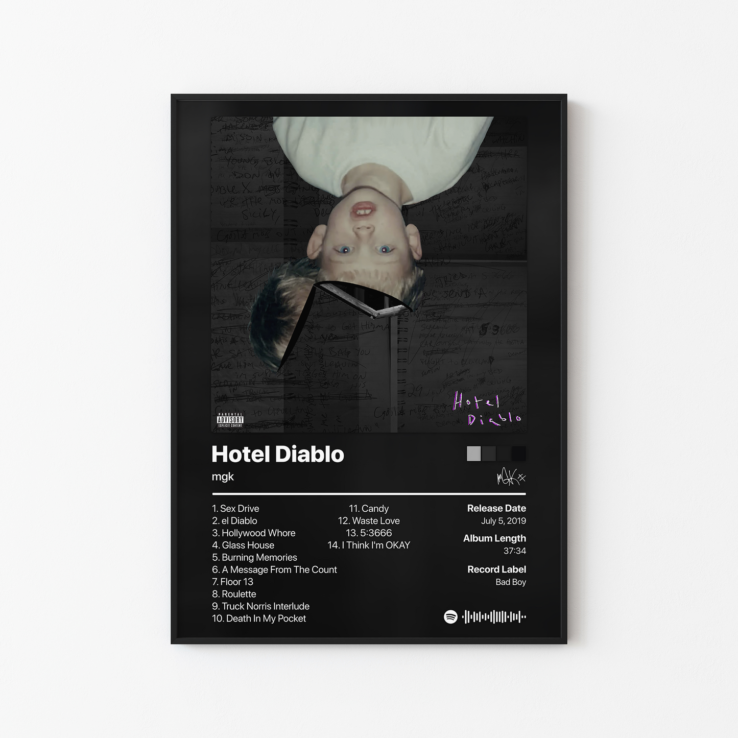 mgk Hotel Diablo Album Poster