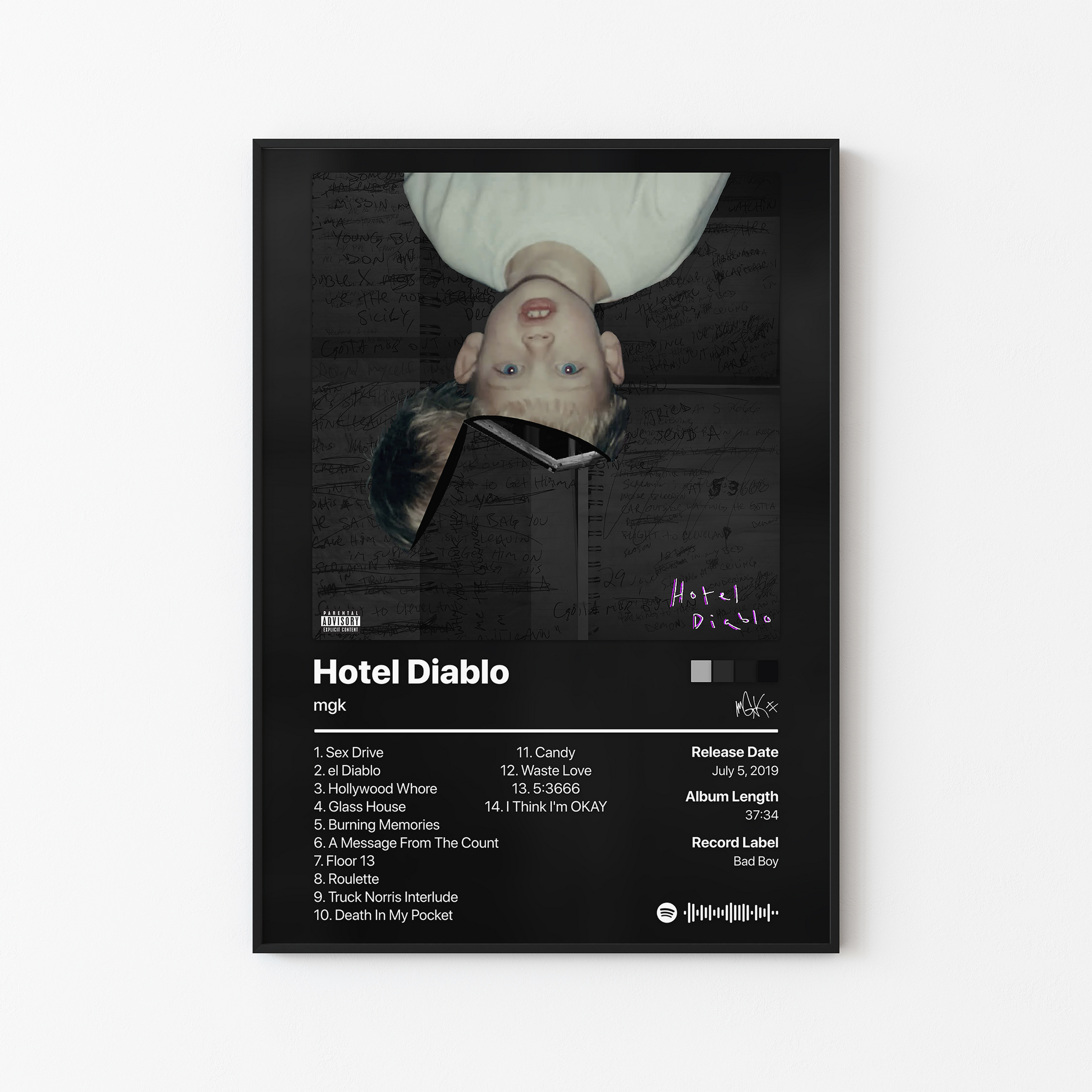 mgk Hotel Diablo Album Poster