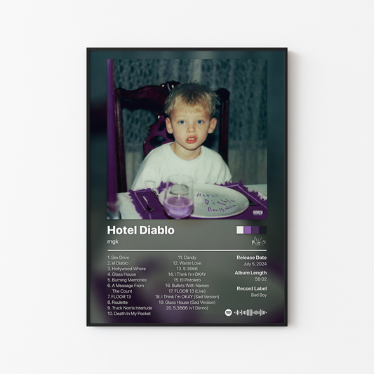 mgk Hotel Diablo: Floor 13 Edition Album Poster