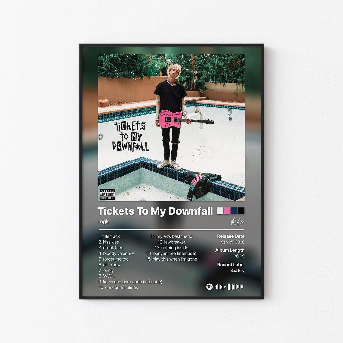 mgk Tickets To My Downfall Album Poster