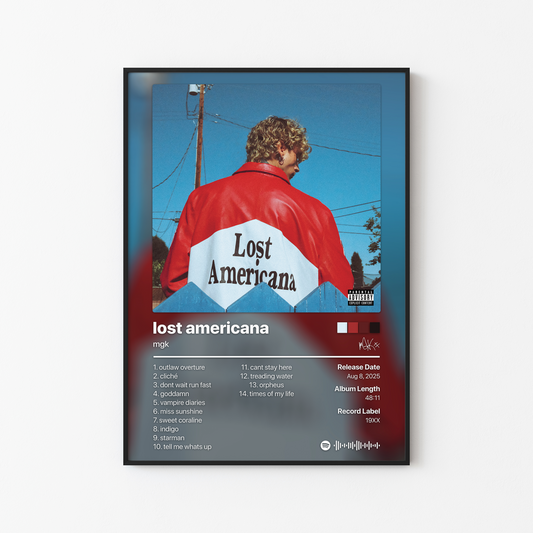 mgk lost americana Album Poster