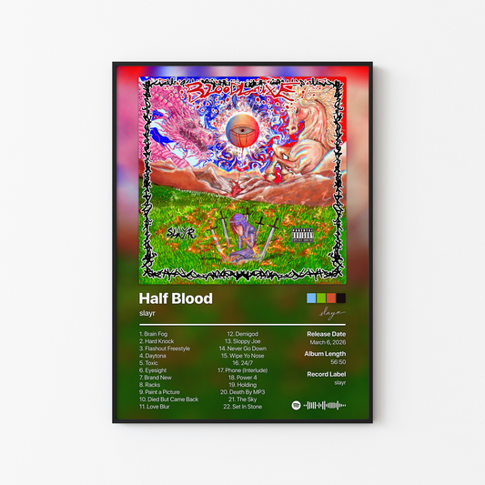 slayr Half Blood (BloodLuxe) Album Poster