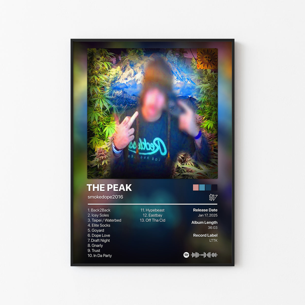 smokedope2016 THE PEAK Album Poster