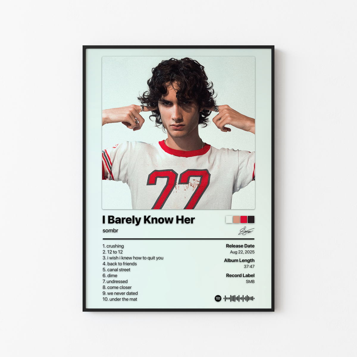 sombr I Barely Know Her Album Poster